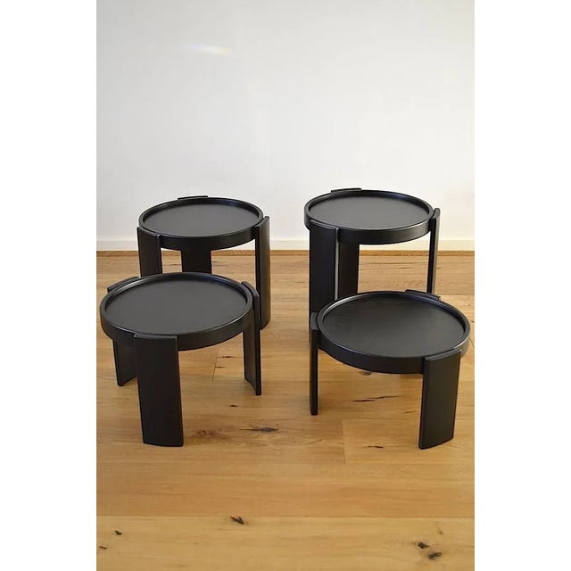 Cassina Model 780 Nesting Tables by Gianfranco Frattini for Cassina, 1960s, Set of 4 For Sale - Image 4 of 18