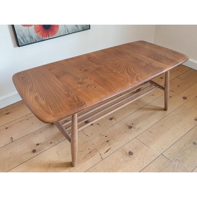 Mid-Century Modern Mid-Century Modern Plank Coffee Table in Elm by Lucian Ercolani for Ercol, 1970s For Sale - Image 3 of 15