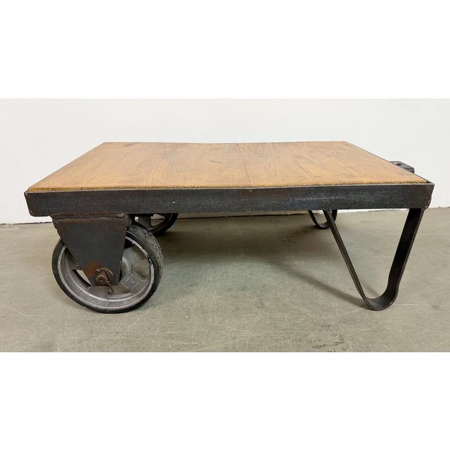 Industrial Black Coffee Table Cart, 1960s For Sale - Image 10 of 14