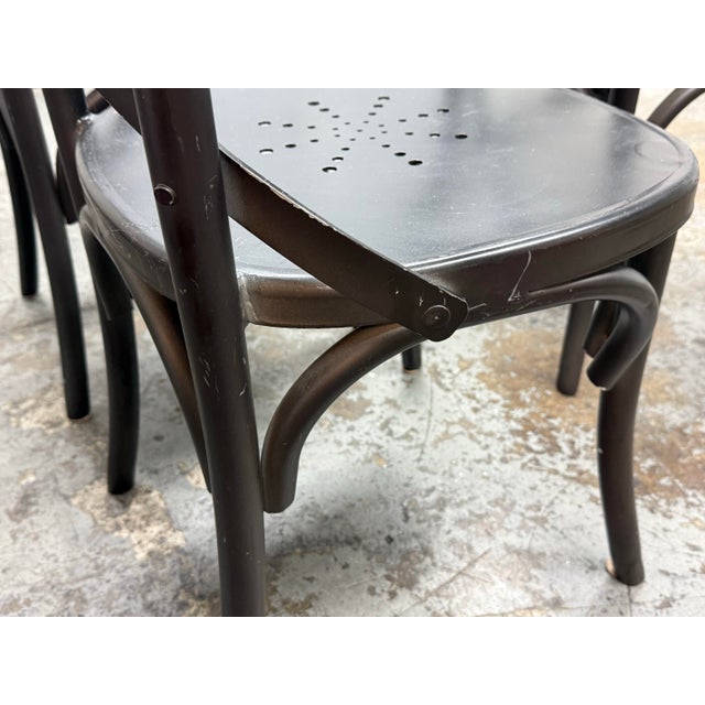 Restoration Hardware Metal Madeleine Side Chairs, Set of Six For Sale - Image 11 of 12