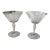 Vintage Crystal Floral Etched Champagne Glasses- Set of 2 For Sale