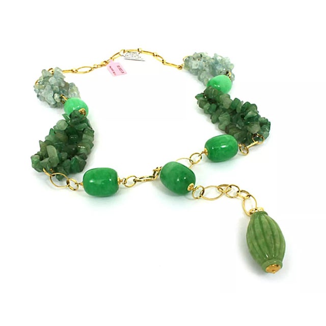 This is a new with box fashionable authentic necklace by designer Liverino, it is crafted from 18k yellow gold with a...