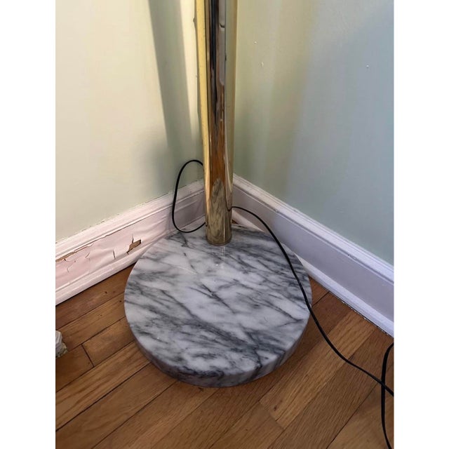 Mid-Century Modern 1980 Guzzini 5-Head Arc Floor Lamp With Marble Base For Sale - Image 3 of 7