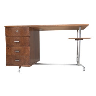 Bauhaus Model H 180 Tubular Steel Writing Desk by Jindrich Halabala for Up Zavody, 1930s For Sale