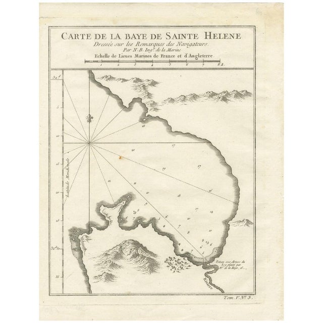 French Naval Chart by N.B. Ingénieur De La Marine, 1770 For Sale - Image 10 of 10
