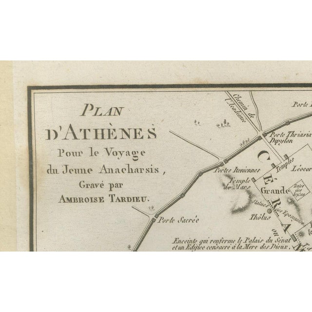 Ancient Athens City Plan with Acropolis from Ambroise Tardieu, 1825 For Sale - Image 3 of 11