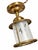 This vintage brass flush-mount ceiling light has a timeless Colonial-inspired design. Delicate floral details on the...