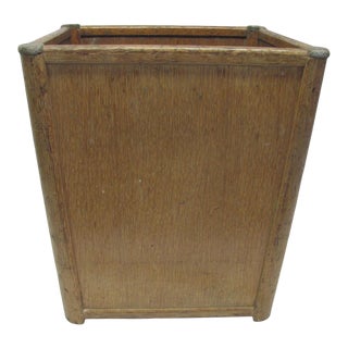 Early 20th Century Arts & Crafts Mahogany Waste Basket by NuCRAFT of Grand Rapids Michigan For Sale