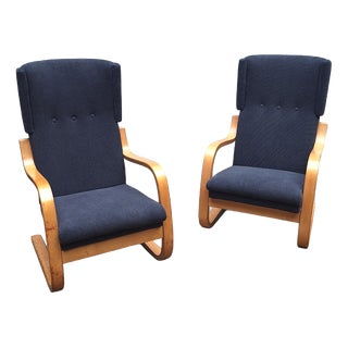 Vintage Model 36/401 Lounge Chairs by Alvar Aalto for Artek, Finland, 1970s, Set of 2 For Sale