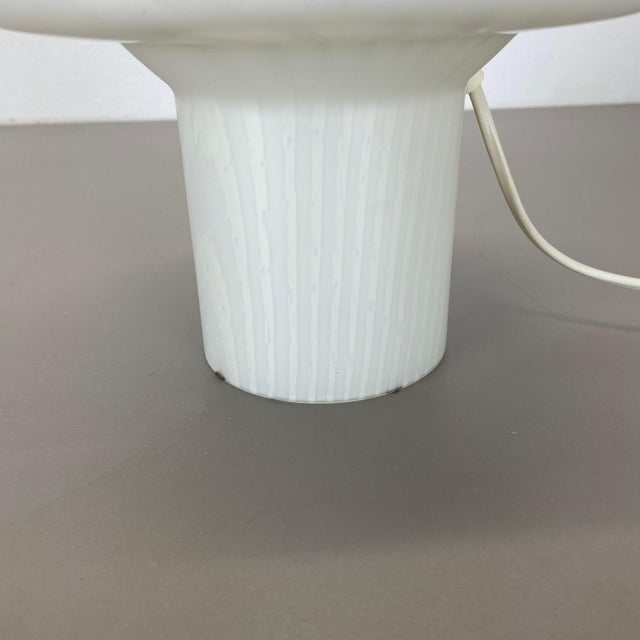 White Original Glass Mushroom Zebrano Desk Light No2 from Peill & Putzler, Germany, 1970s For Sale - Image 8 of 15