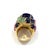 Bochic "Capri" Vintage Diamond, Ruby, Emerald & Sapphire Ring Set 18K Gold & Silver For Sale - Image 17 of 18