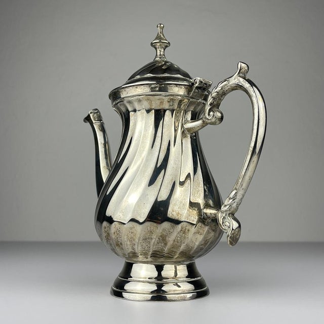 Vintage Silver Plated Coffee Pot by Royal Sheffield, England, 1950s For Sale - Image 12 of 15