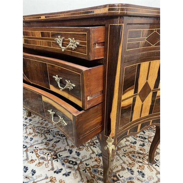 Brown Rosewood Parquetry Chest of Drawers For Sale - Image 8 of 9