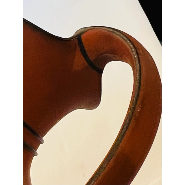 Early 19th Century Wedgwood Rosso Antico Floral Enameled Terracotta Jug For Sale - Image 5 of 8