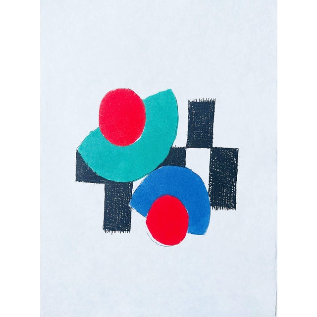 Sonia Delaunay, Juste Présent, 1961, Lithograph For Sale