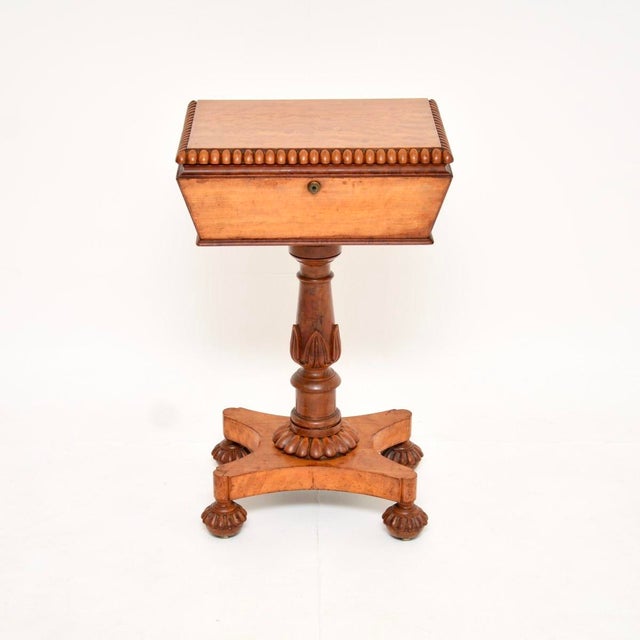 Antique William IV Satin Wood Tea Poy / Side Table, 1830 For Sale - Image 3 of 13