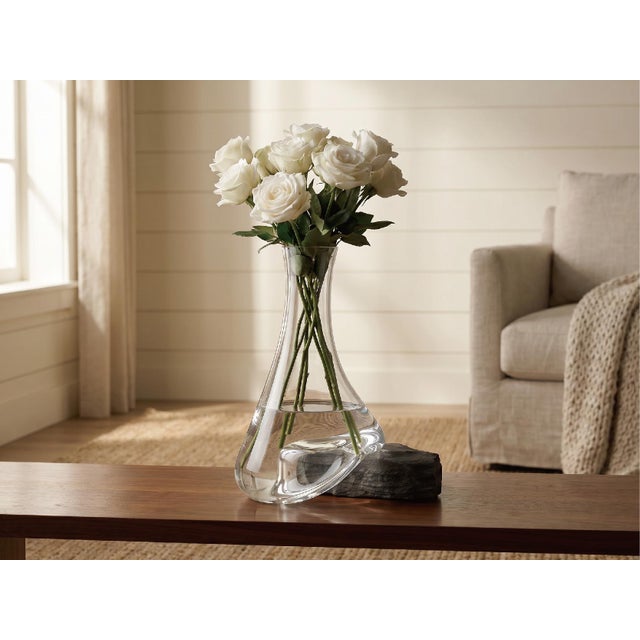 Glass Handblown Crystal Gobi Stone Vase – Organic Modern Sculptural Art Piece For Sale - Image 7 of 10