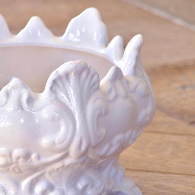 Antique French Cachepot in Earthenware, 1873 For Sale - Image 4 of 10