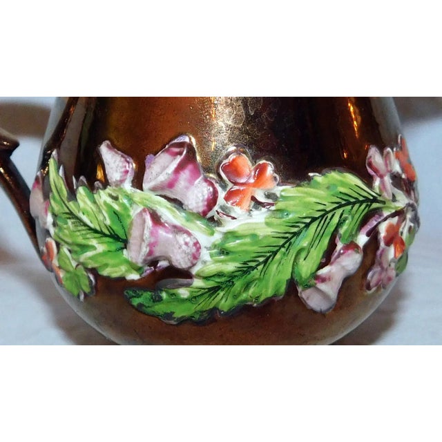 English Antique English Copper Lustre Creamer For Sale - Image 3 of 8
