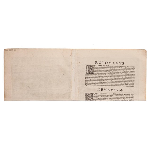 This Map of Roan is an original etching realized by G. Braun and F. Hogenberg within the famous Atlas ''Civitates Orbis...