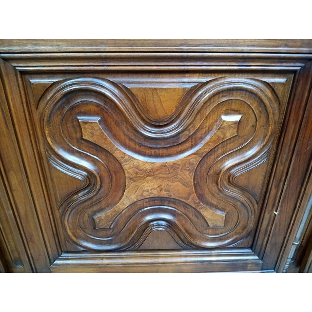 Louis XV Style Walnut Display Bookcase For Sale - Image 5 of 7