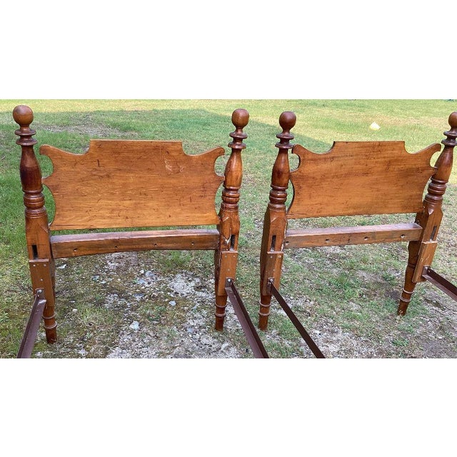 Mid 19th Century Pair of Antique Single Size 4 Poster Beds Chairish