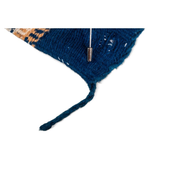 Vintage Native American Navajo Yei Hand-Woven Tapestry Throw Rug Wall Folk Art in Wool, Usa, C. 1970s For Sale - Image 13 of 18