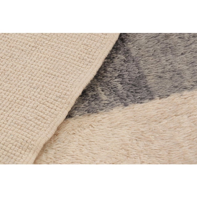 Textile Rug & Kilim’s Moroccan Rug in Cream White With Art Deco Style Geometric Patterns For Sale - Image 7 of 7