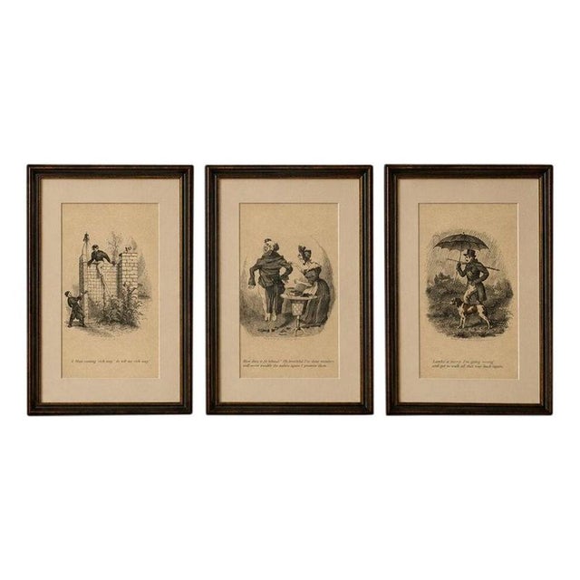 Robert Seymours, Humorous Victorian Social Caricatures, 1836, Engravings, Set of 3 For Sale - Image 9 of 9