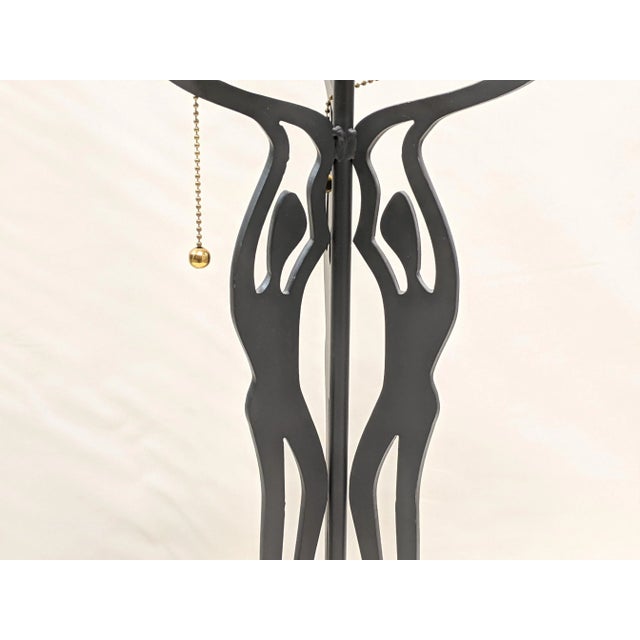 Three Graces Table Lamp Pair - By Cricket Forge For Sale In Raleigh - Image 6 of 8