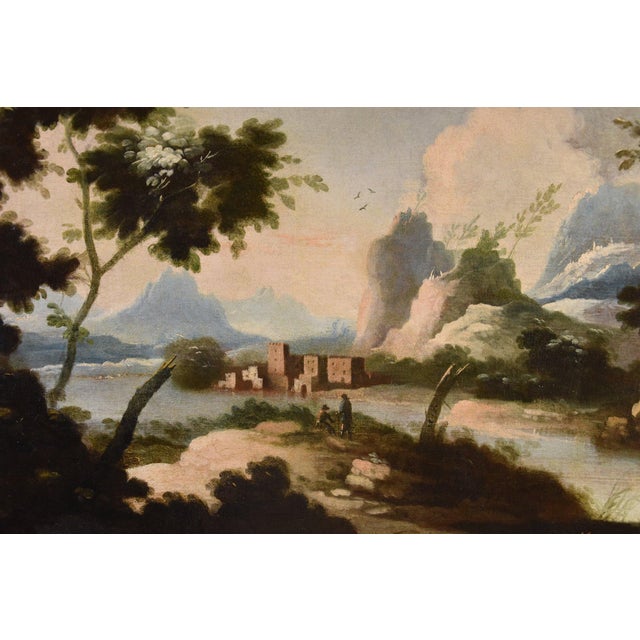 Circle of Marco Ricci, Landscapes, 1700, Oil on Canvases, Framed, Set of 2 For Sale - Image 7 of 18