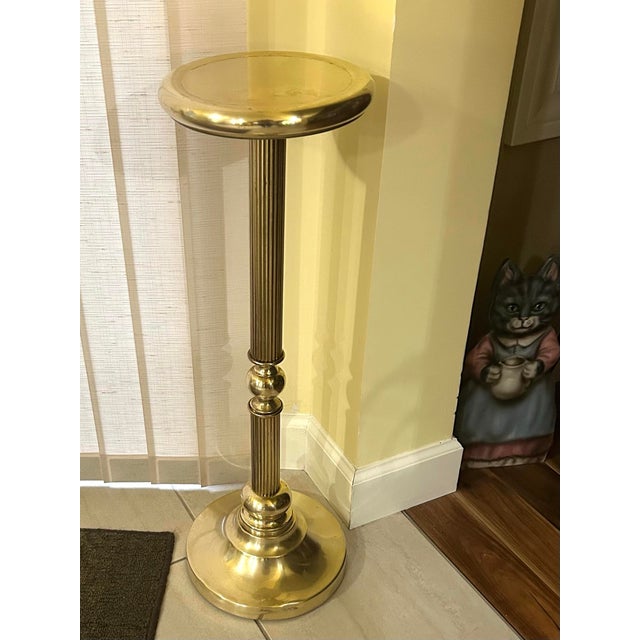 Mid 20th century, display column/brass pedestal will hold your treasured sculptures, art objects, ice buckets, candles, or...