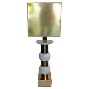 Mid-Century Brass and Ceramic Table Lamp