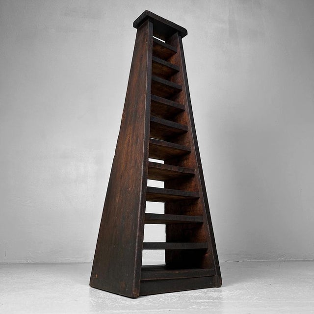 Black Taisho Wooden Object, Japan, 1920s For Sale - Image 8 of 14