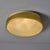 Mid-Century Modern Large 1960s G.C.M.E. Brass & Textured Glass Flush Mount, Unmarked For Sale - Image 3 of 12