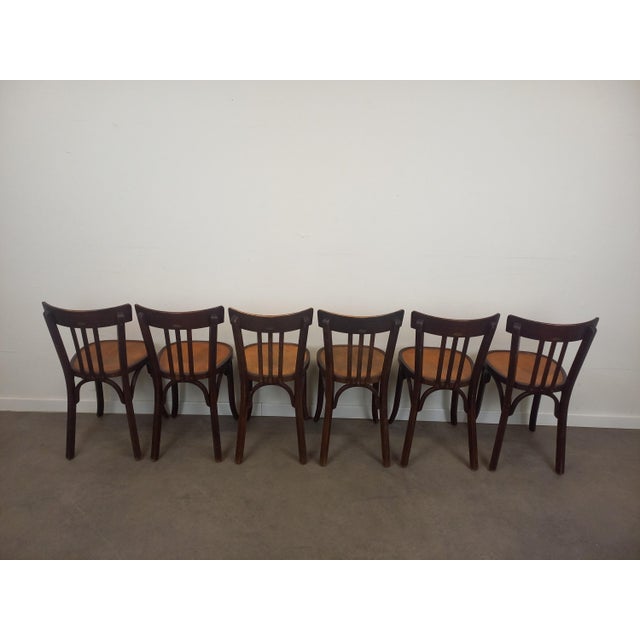 Vintage Bistro Chairs from Baumann, 1950s, Set of 6 For Sale - Image 16 of 18
