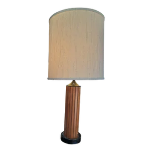 Mid-Century Modern Gruvwood Wood Lamp