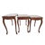 Late 20th Century Cherry Carved Stacking Tables With Cabriole Legs Set of 3 For Sale - Image 4 of 12