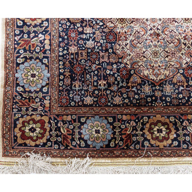 Doris Leslie Blau Small Vintage Egyptian Handmade Silk Rug For Sale In New York - Image 6 of 9