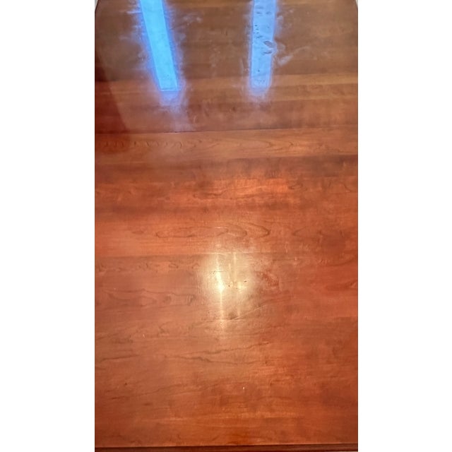 Pennsylvania House Attributed Hallmark Cherry Georgian Dining Table 44W x 70D x 30H Solid cherry with 2 15’ leaves Extends...