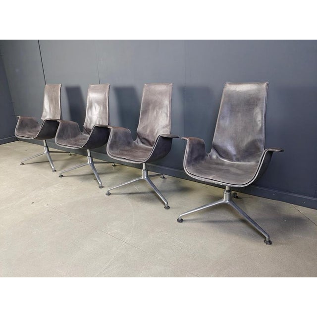 Brown FK 6725 Chairs by Preben Fabricius & Jørgen Kastholm for Walter Knoll, 1960s, Set of 4 For Sale - Image 8 of 13