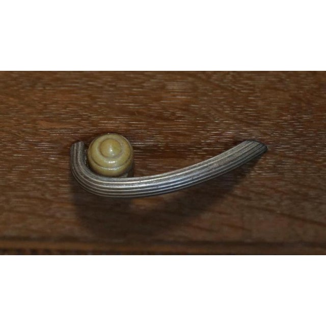 Art Deco Limed Oak Dressing Table and Stool from Heals London, 1920s, Set of 2 For Sale - Image 10 of 18