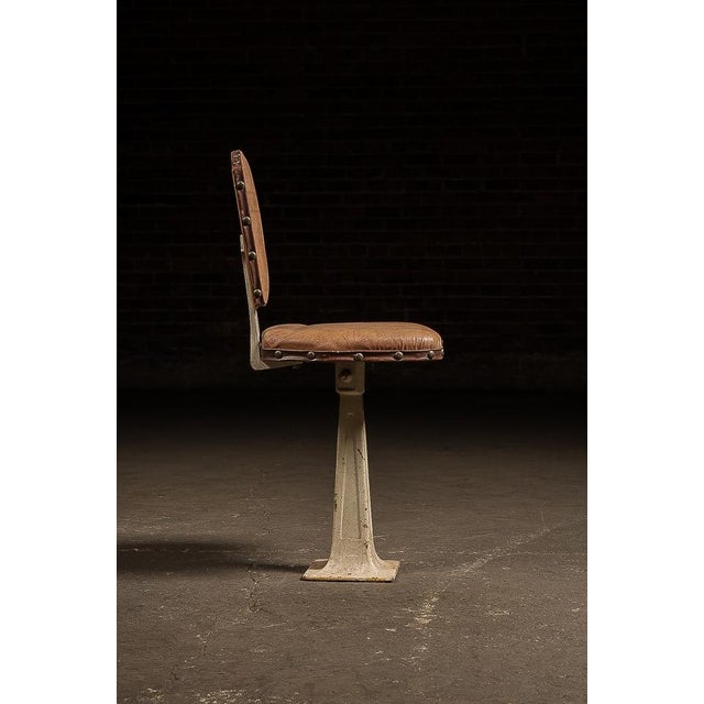 Art Deco Antique Soda Fountain/Lunch Counter Stool For Sale - Image 3 of 7