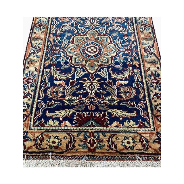 2010s Handwoven Mughal Style Area Rug 2x3 For Sale - Image 5 of 9