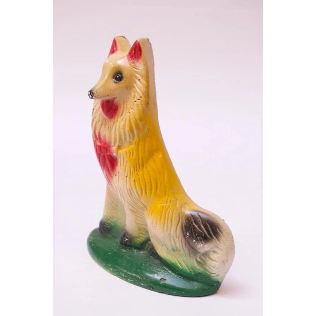 Mid-Century Modern 1950s American Painted Chalkware Collie For Sale - Image 3 of 11