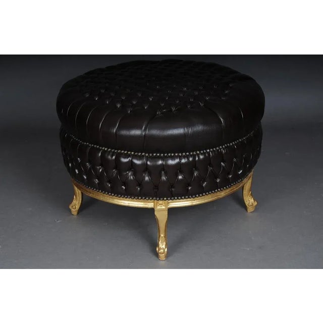 Large 20th Century Chesterfield Style Stool For Sale - Image 5 of 13