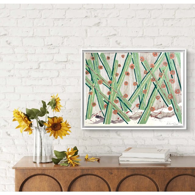 Barbara Beck 1988 Abstract Painting on Paper - Signed/Dated/Unframed For Sale - Image 9 of 11