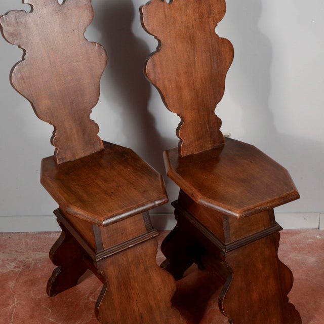Set of Rustic Wood Chairs and Stools For Sale - Image 16 of 17