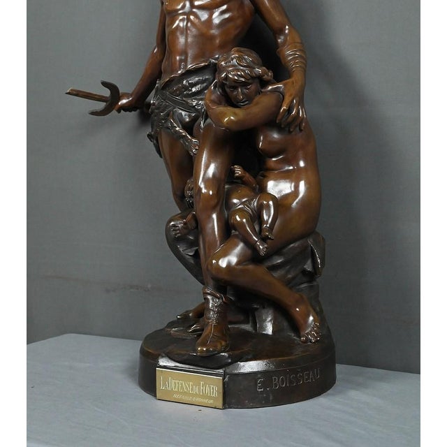 Boisseau, The Defense of the Hearth, Late 19th Century, Bronze For Sale - Image 9 of 18