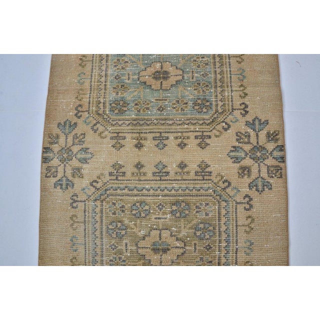 Vintage Ethnic Oushak Runner Rug For Sale In Phoenix - Image 6 of 9